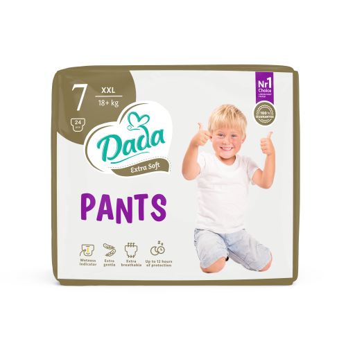 ПІДГУЗНИКИ-ТРУСИКИ DADA EXTRA SOFT 7 ХXL (18 кг) 24 шт